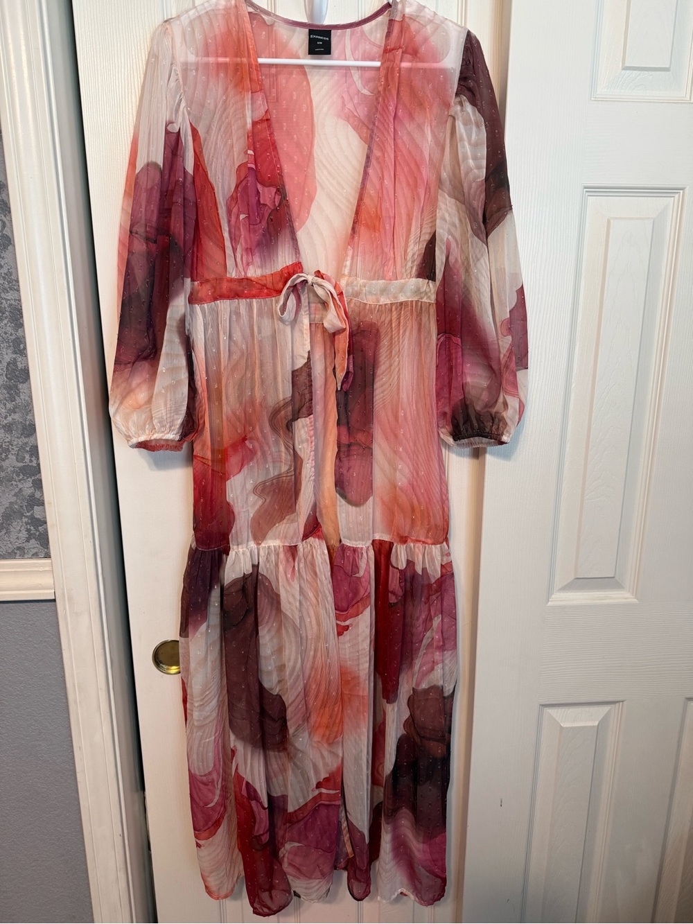 Express Y2K transparent swim coverup